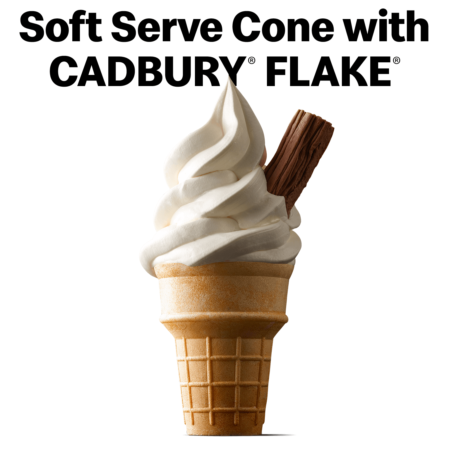 Soft Serve Cone with CADBURY® FLAKE® | McDonald's Australia